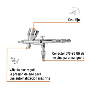 AEROGRAFO TRUPER DEPOSITO ARRIBA 7 ML. BOQ. 0.3 MM. AERO-35