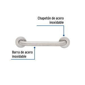 AGARRADERA PARA BAÑO RECTA FOSET 32 MM. Ø LARGO 30 CM.
