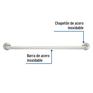 AGARRADERA PARA BAÑO RECTA FOSET 32 MM. Ø LARGO 80 CM.