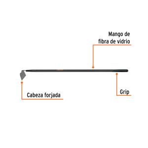 AZADA TRUPER ACERO CABO FIBRA DE VIDRIO 154 X 152 MM.