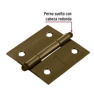 BISAGRA DE ACERO HERMEX BRONCE ANTIGUO CON RULEMAN DE 2