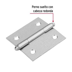 BISAGRA DE ACERO HERMEX NIQUELADO CON RULEMAN DE 2