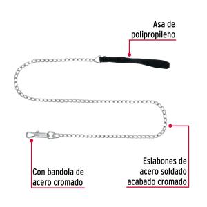 CADENA DE PERRO FIERO ESLABON SOLDADO 2.5 MM. 1.20 MT.