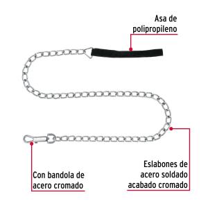 CADENA DE PERRO FIERO ESLABON SOLDADO 4.5 MM. 1.20 MT.