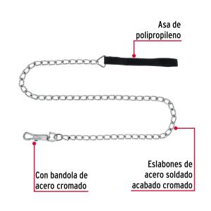 CADENA DE PERRO FIERO ESLABON SOLDADO 4 MM. 1.20 MT.