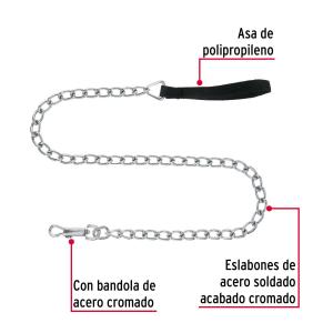 CADENA DE PERRO FIERO ESLABON SOLDADO 5 MM. 1.20 MT.