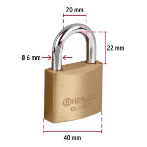 CANDADO DE BRONCE HERMEX BASIC 40 MM. CL-40P