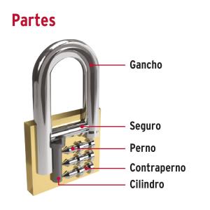 CANDADO DE HIERRO TAMBOR BRONCE HERMEX 45 MM. CH-45 X 2 UN.