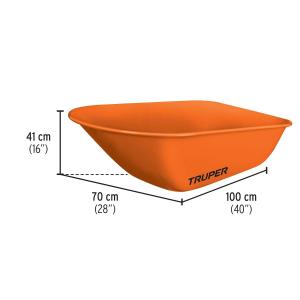 CARRETILLA CALIBRADA TRUPER CHAPA DOBLE RUEDA 118 LT. CAR-82