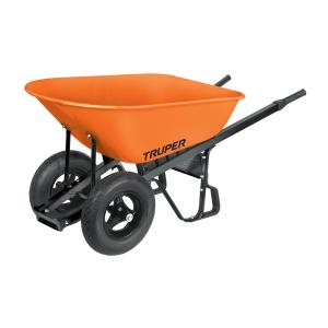 CARRETILLA CALIBRADA TRUPER CHAPA DOBLE RUEDA 118 LT. CAR-82