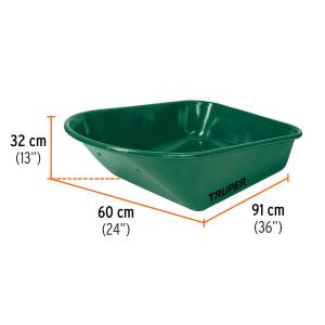 CARRETILLA TRUPER CHAPA RUEDA INFLABLE 70 LT. CAT-55ND