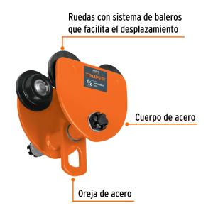 CARRO DE TRASLACION TRUPER PARA APAREJOS DE 1/2 TON