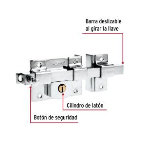 CERRADURA SOBREPONER HERMEX BARRA FIJA DERECHA - CB-40D