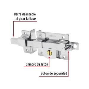 CERRADURA SOBREPONER HERMEX BARRA FIJA IZQUIERDA - CB-40I