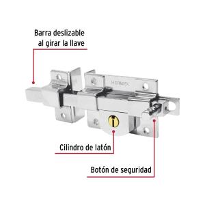 CERRADURA SOBREPONER HERMEX BARRA FIJA IZQUIERDA - CB-45I
