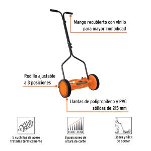 CORTA CESPED TRUPER MANUAL SIN RECOLECTOR 35 CM. DE CORTE