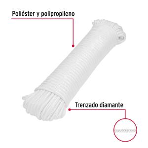 CUERDA FIERO DE POLIESTER BLANCA 6 MM. X 30 MT.
