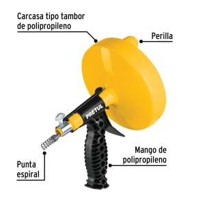 DESTAPA CAÑERIAS PRETUL CON RULO 7.6 MT.