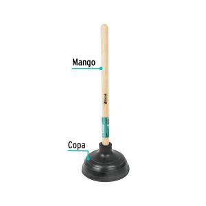 DESTUPIDOR KLINTEK DE GOMA 15 CM. CON CABO MADERA BODE-6