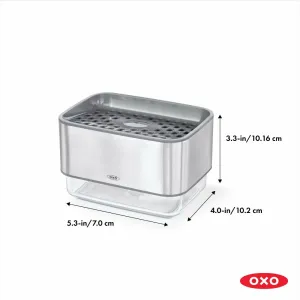 DISPENSADOR DE JABON OXO PARA COCINA ACRILICO Y ACERO INOX.