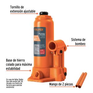 GATO TRUPER DE BOTELLA HIDRAULICO DE 4 TONELADAS GAT-4