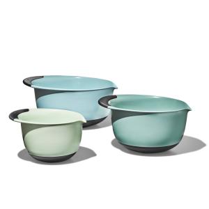 JUEGO DE BOWLS OXO 3 UN. PLASTICO TURQUESA BASE DE GOMA