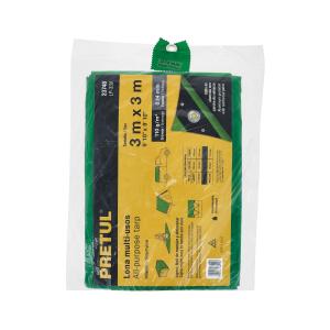LONA PRETUL DE POLIETILENO VERDE 3 X 3 MT. (110 GR/MT2)
