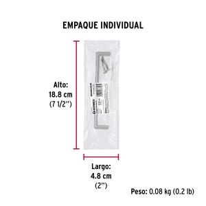 MANIJA ZAMAC HERMEX ANDAMIO NIQUEL SATINADO 128 MM. JAL-0912