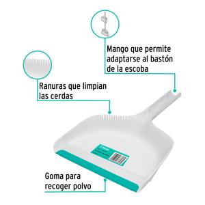 PALA DE BASURA KLINTEK PLASTICA BLANCA