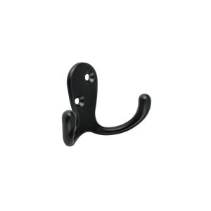 PERCHA HERMEX DOBLE HORIZONTAL ZAMAC NEGRO MATE PEPU-26
