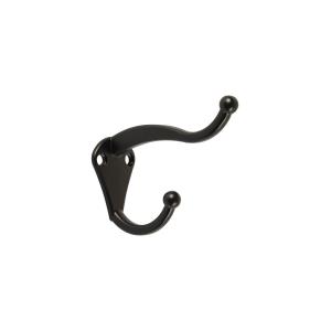 PERCHA HERMEX DOBLE VERTICAL ZAMAC NEGRO MATE PEPU-36