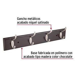 PERCHERO HERMEX DE 4 GANCHOS DOBLES VERTICALES PEPU-44