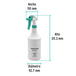 PULVERIZADOR KLINTEK PLASTICO CON GATILLO 1 LT.