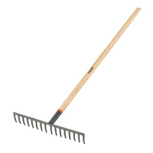 RASTRILLO TRUPER RECTO CON CABO MADERA 16 DIENTES COMUN