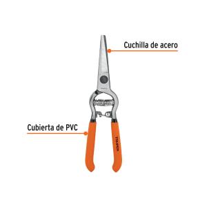 TIJERA TRUPER VENDIMIA DE ACERO FORJADO PUNTAS CURVAS 20 CM.