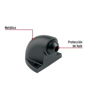 TOPE DE PUERTA HERMEX AL PISO CON GOMA NEGRO MATE TOCO-6