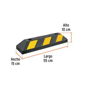 TOPE ESTACIONAMIENTO TRUPER PESADO 55 X 15 X 10 CM.